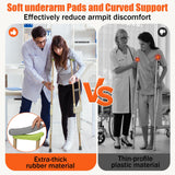 Aluminum Crutches for Adults, Pair of Height Adjustable Crutch (Fits 5'0" - 5'10"), Universal & Lightweight Crutches for Kids, Women, Includes Padded Underarm Cushions, Rubber Tips, 300 lbs Capacity