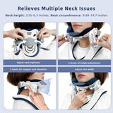 Cervical Traction Device, Lightweight & Adjustable Neck Stretcher for Neck Support, Cervical Neck Traction Device for Home Use, Neck Pain & Tension Relief, FSA-HSA Eligible (White)