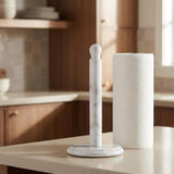 Radicaln White Marble Paper Towel Holder – 12.5 Inch Towel Stand for Bathroom & Kitchen, Premium Handmade Countertop Towel Holder, Elegant & Durable Design