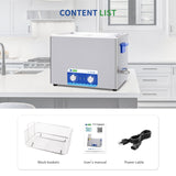 DK SONIC Ultrasonic Cleaner,37L 720W Sonic Cleaner with Heater&Mechanical Timer,Ultrasonic Carburetor Cleaner for Cleaning Gun,Engine,Carburetors,Chains(Include Basket)