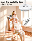 Lazstand Hands-Free Hair Dryer Stand for Blow Dryers Hairdryer Holder for Families & Pet Grooming Bathroom Use Hair Dryer Holder with Anti-Slip Stable Base, Adjustable Height 16.7 - 50 Inch