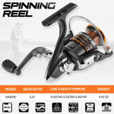 PLUSINNO Telescopic Fishing Rod and Reel Combos Full Kit, Carbon Fiber Fishing Pole, 12 +1 Shielded Bearings Stainless Steel BB Spinning Reel PLUSINNO