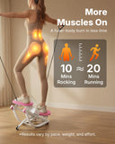 Merach Rocking Steppers for Exercise at Home, 3D Motion Stair Stepper with Resistance Bands for Full Body Workout & Low-Impact Balance, 330 LBS Loading Capacity Exercise Equipment