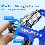FitBeast Grip Strengthener Forearm Strengthener, Adjustable Hand Grip for Strength Training & Rehabilitation, 10-132 lbs Resistance, Ideal for Athletes and Physical Therapy (1 Piece Dark Blue)