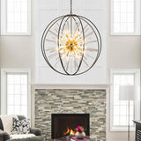 Modern Large Black and Gold Crystal Chandelier for Entryway High Ceiling