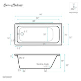 Swiss Madison Voltaire 48" x 32" Left-Hand Drain Alcove Bathtub