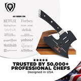 Dalstrong Meat Chopper Axe - 8 inch - Heavy-Duty Giftable Butcher Cleaver Knife - The Punisher - Gladiator Series Elite R - Black G10 Handle - Stand and Sheath
