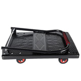 330 lb Folding Platform Truck Cart with 4" Silent TPR Wheels, Heavy Duty Flatbed Push Cart Dolly