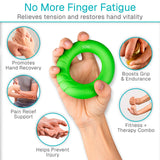 Vive Hand Strengthener Grip Ring - Forearm Ring Hand Exercisers - Silicone Squeezer Gripper for Muscle Strengthening Training Tool - Arthritis Finger Physical Therapy PT Kit Trainer (Textured 2 Pack)