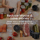 Mason jar vacuum sealer for All Your Food Storage: Wide Mouth Jars, Regular Mouth Jars and Vacuum Bags, Powerful Compact vacuum sealer kit,Portable Food Sealer Keep Food Fresh Longer