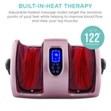 Best Choice Products Heated Shiatsu Foot Massager for Pain Relief, Plantar Fasciitis, Neuropathy, Blood Circulation w/Compact Design - Rose Gold