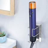 Oukimly Hair Dryer and Straightener Holder Wall Mounted, Curling Iron Holder Adhesive, Blow Dryer Holder Wall, Bathroom Hair Tool Organizer for Flat Irons,Curling Wands,Styling Tools (Silver, 1Pc)