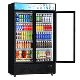 Ferueo Commercial Beverage Refrigerator, 40 Cu.ft.Display Fridge Glass Door Upright Display Door with Adjustable