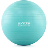 Core Balance Exercise Ball for Workouts, Anti-Burst and Slip Resistant, Swiss Yoga Ball for Pregnancy, Stability, Fitness and Physical Therapy, 4 Sizes, with Pump (33" / 85cm Teal) Core Balance