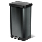 Glad Stainless Steel Step Trash Can, Large Metal Kitchen Garbage Bin with Soft Close Lid, 20 Gallon