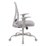 Office Star Products Ventilated Seating, Mesh Back Manager's Office Chair, Height-Adjustable Arms, Professional Office Seating, Lumbar Support, Grey