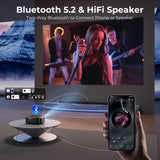 4K Projector with Wifi and Bluetooth, ELEPHAS Outdoor Movie Projector Compatible with NETFLIX/Prime Video/YouTube, 100,000+ Apps Supported, Smart Video Projector for HDMI/USB/iOS/Android/Windows