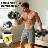 HUAYA Adjustable Dumbbell Set, 10-90lbs Free Weights with Connector – 4 in 1 Dumbbells, Barbell, Kettlebell & Push Up Stand, Adjustable Weights Set (Orange 30lbs (15lbs*2))