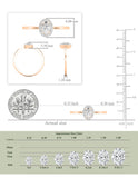 ALLORYA 0.38 Cttw Oval & Round Lab Grown White Diamond Halo Engagement Ring for Her in 10K Solid Rose Gold Size 6.5