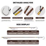 Carbon Fiber Fishing Gaff Saltwater Fish Gaff with S316 Stainless Steel Fishing Hook (Brown Gaff - 4'8'' - 4'' Hook) TRHUNTER