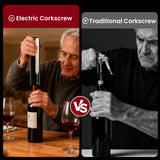 BLUBYEES Electric Wine Bottle Opener with Charging Base and Built-In Foil Cutter, Rechargeable Touch-Activated Automatic Corkscrew, Luxury Gift for Men and Women Wine Lovers