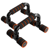 Readaeer Push Up Bars Gym Exercise Equipment Fitness 1 Pair Pushup Handles with Cushioned Foam Grip and Non-Slip Sturdy Structure Push Up Bars for Men & Women (Orange) READAEER