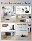 ECOVACS DEEBOT T30S Robot Vacuum and Mop, 11000Pa, ZeroTangle Technology, TruEdge Adaptive Edge Mopping, Hot Water Mop Washing, Self-Emptying, Self Refilling, Auto-Mop Lifting, Obstacle Avoidance