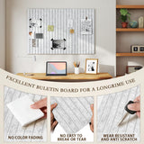 JBER Large Cork Board Alternative 72" x 48" - 24 Pack Self-Adhesive Felt Bulletin Board Tiles, Pin Board Vision Board for Walls, Office & Home Decor(Silver Gray)