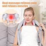 MASGRE Electric Shiatsu Back and Neck Massager, Cordless Shoulder Massager with Heat, Deep Tissue 3D Kneading Massage Pillow for Shoulder, Leg, Body Muscle Pain Relief, Gifts for Men Women
