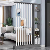 Modern Room Divider Shelf FloortoCeiling EntHall Sto Rack Versatile Room for Home Office & Restaurant (GrayWhite)