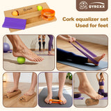 QYRCXX Balance Board - Foot Balance Board & Ankle Rehab Equipment - Professional Slackboard Balance Trainer - Heavy Duty Ankle Strengthener Supports 440 lbs