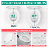 Lunderg Padded Toilet Seat Riser for Seniors - Adds 2 inches. Universal Fit - FIRM Raised Toilet Seat Cushion with High-Density Foam for Enhanced Comfort & Elevation. Post-Surgery Must have (Blue)