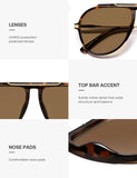 SOJOS Retro Oversized 70s Aviator SunglassesWomen Men SJ2693 Leopard