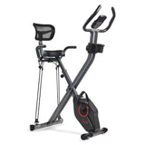 Sunny Health & Fitness Foldable Magnetic Stationary Exercise X-Bike Pro, 300 LB Capacity, Low-Impact, 14-Level Resistance, Ergonomic Support, SunnyFit App Enhanced Connectivity - SF-B223012 Sunny Health & Fitness