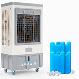 ROVSUN 34.3Gal/130L Commercial Swamp Cooler, 9000CFM Powerful Evaporative Air Cooler, 500W Strong Motor, 3 Speeds, 4 Ice Packs, 3-IN-1 Humidifying Cooling Fan for Shop, Factory, Garage
