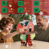 3D Wooden Puzzles for Adults Treehouse Christmas Decorations Miniature Kit