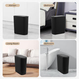 FRESHLIX Automatic Bathroom Garbage Bin with Lid, 5 Gallon Touchless Trash Bin, Smart Electric Narrow Waterproof Trash Can for Toilet