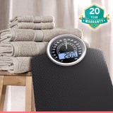 Adamson Hybrid 2-in-1 Analog & Digital Weighing Scale for Body Weight up to 400lbs - Thick Tempered Glass - Extra Large Display - Easy to Read Digital Bathroom Scale - New Version - Black Matrix