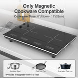 Double Induction Cooktop, 110V 4000W Electric cooktop, Hot Plate LED Sensor Touch Energy-Saving Portable Induction Cooktop VBGK