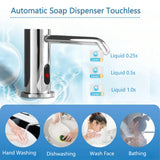 Automatic Soap Dispenser Touchless for Kitchen and Bathroom, Sink Built in Commercial Electric Soap Dispenser,Upgraded Infrared Sensors, with Bottle and Pump Electroplated 33.81oz/1000ml