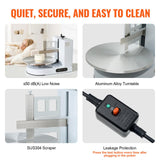 Happybuy Cake Decorating Machine,White,Cake Cream Spreading Coating Smearing Machine, Low Noise Cake Frosting Machine, Turntable with Adjustable Scraper, for 4" to 16" Cake, 25-320RPM Rotating Speed