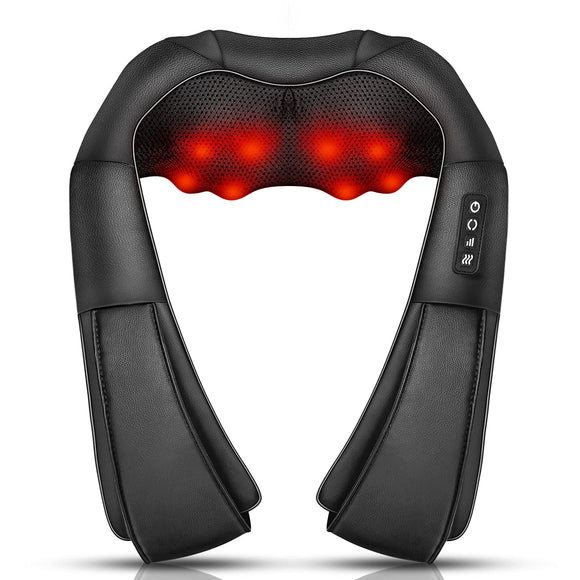 Neck Massager with Heat, Shiatsu Massager for Neck, Back, Shoulder, Foot and Leg, Deep Tissue 3D iKristin