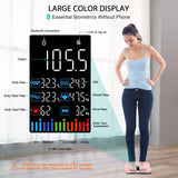 ABLEGRID Body Fat Scale,Digital Smart Bathroom Scale for Body Weight,Large Color Display Screen,22 Body Composition Metrics BMI,Water Weigh,Heart Rate,Baby Mode,400lb,Rechargeable-Rosegold