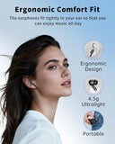 Wireless Earbuds, Bluetooth 5.4 Ear Buds Bass Stereo, Headphones with Noise Cancelling Mic, LED Display in Ear Earphones Clear Calls, IP7 Waterproof Bluetooth Earbuds for Phone/Android/iPad Pure Black