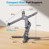 OMOTON LA10 360° Rotating Laptop Stand Riser Foldable for Desk, Space Grey