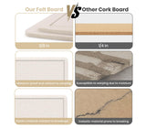 Large Bulletin Board 48" x 36", Felt Pin Board, Oatmeal
