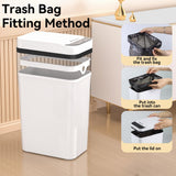 3 Pack Bathroom Trash Can 2.6 Gallon Small Touchless Automatic Motion Sensor Trash Cans Slim Waterproof