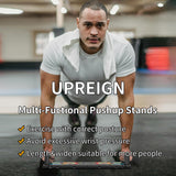 UPREIGN Multi-Functional Push-Up Plate with 4 Color Zones and 16 Holes. Portable and Foldable Push-up Board with Handle for Muscle Building and Strength Training UPREIGN