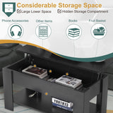 PayLessHere | 39" Lift Top Coffee Table | Black | with Hidden Storage