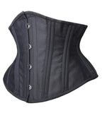 SHAPERX Women Short Torso Curvy Waist Heavy Duty Double Steel Boned Underbust Waist Trainer Corsets,SZ70930-Black-3XL